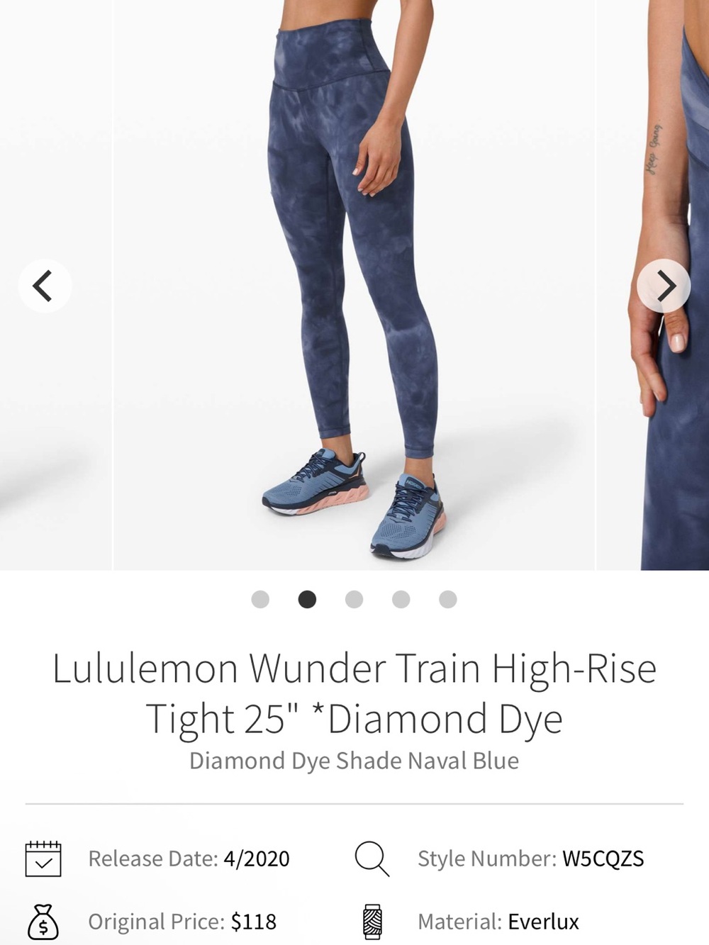 lululemon Wunder Train High-Rise Tights — Naval Blue Diamond Dye